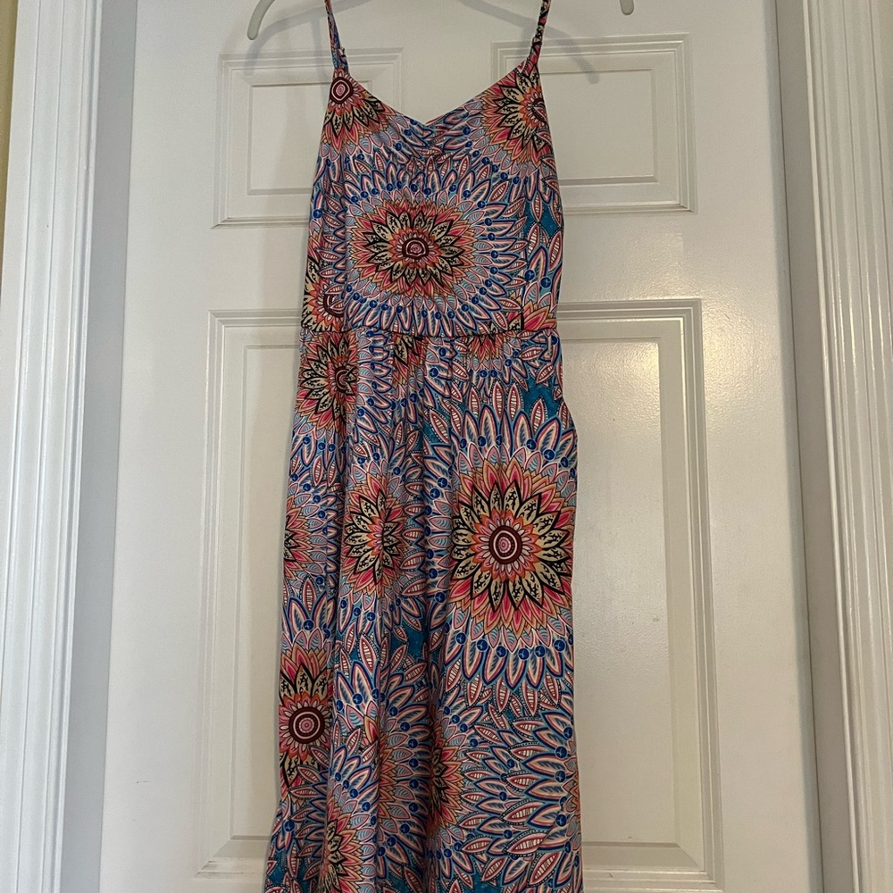 Colorful Mandala Print Dress